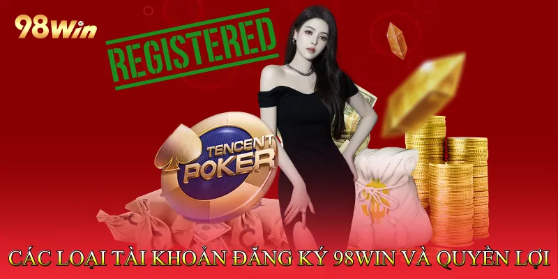 Đăng Ký 98Win Quy Trình Đơn Giản Cho Người Chưa Biết 1 Các loại tài khoản đăng ký 98win và quyền lợi